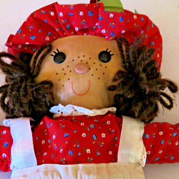 Christmas Rag Dolls Hallmark Cards Inc. Vintage 1981 1985 Red Green Dresses 16" - Picture 6 of 16